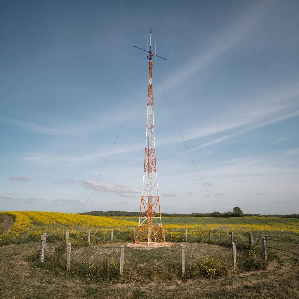 Torre de comunicaciones en campo